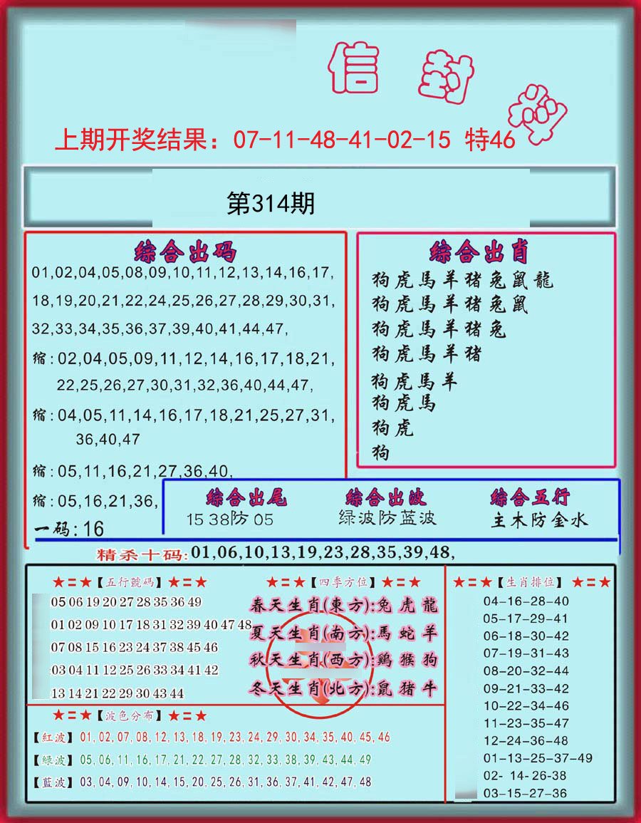 2024314期信封料