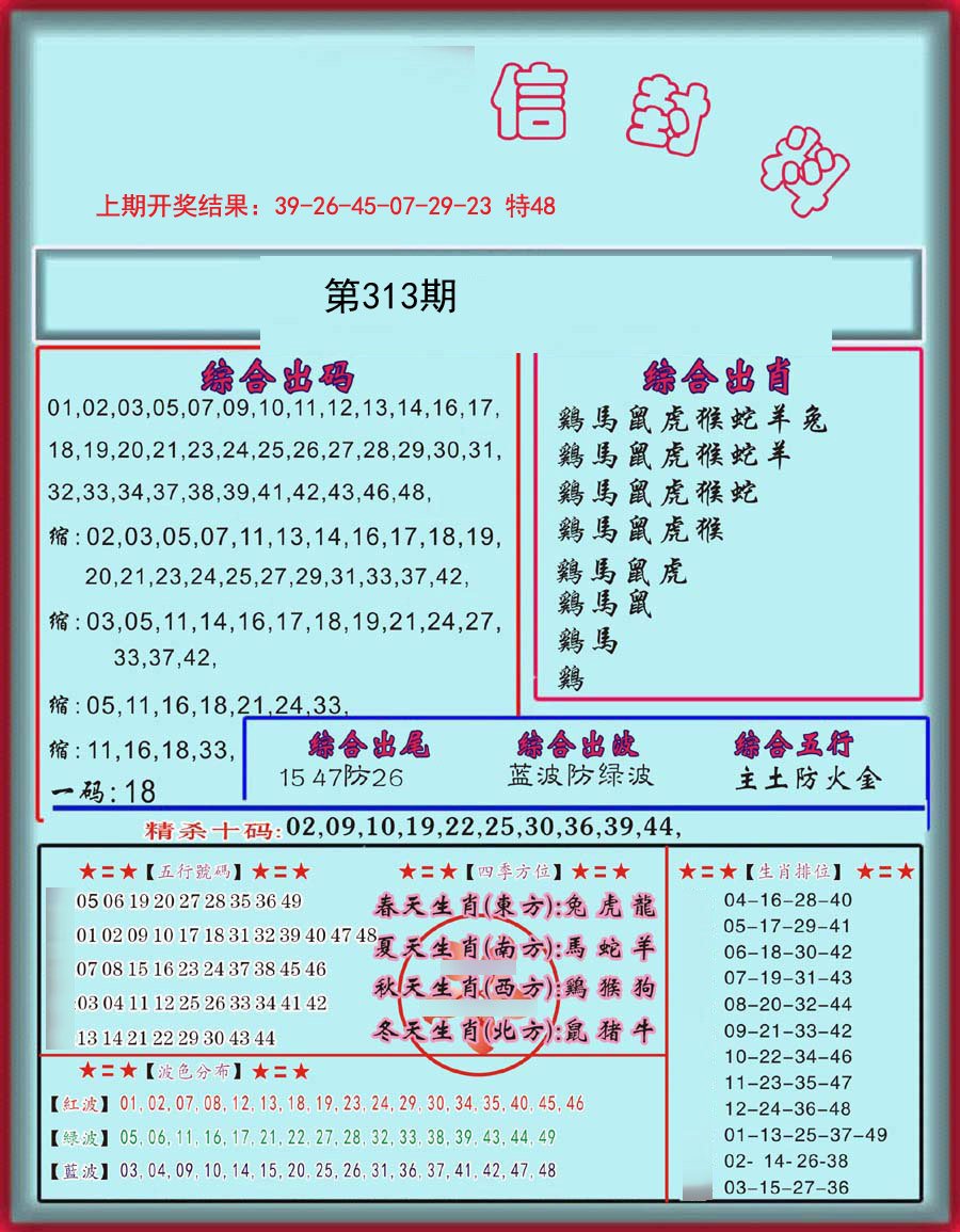 2024313期信封料