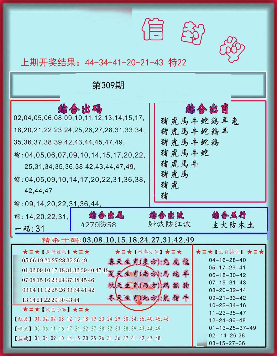 2024309期信封料