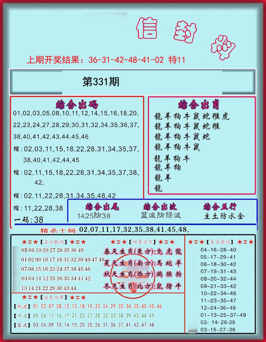 2024331期信封料