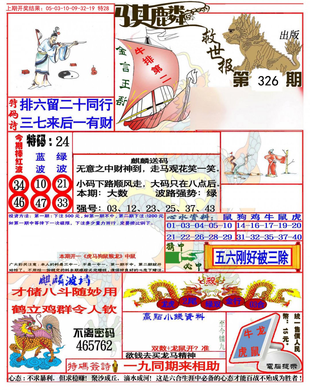 2024326期麒麟救世报(准)