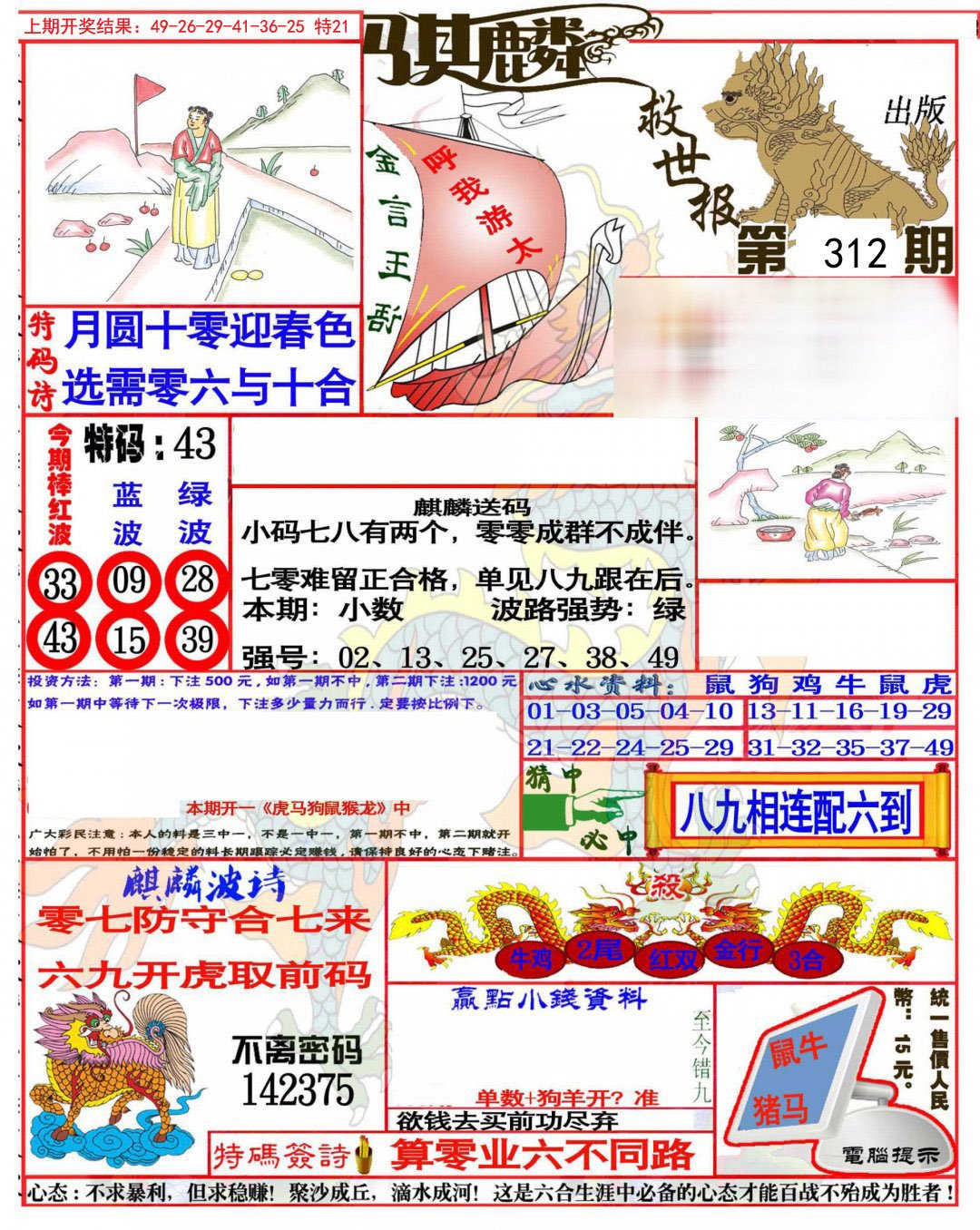 2024312期麒麟救世报(准)