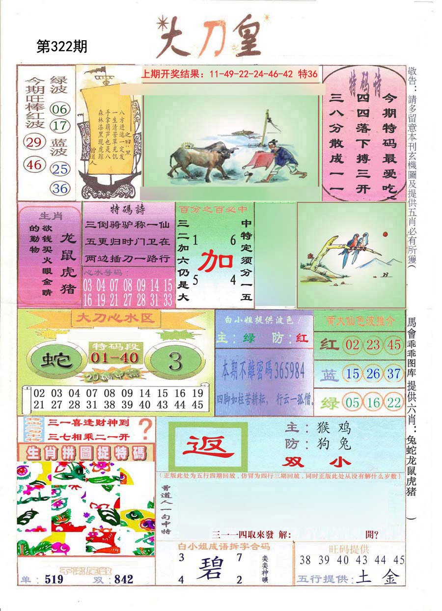 2024322期大刀皇