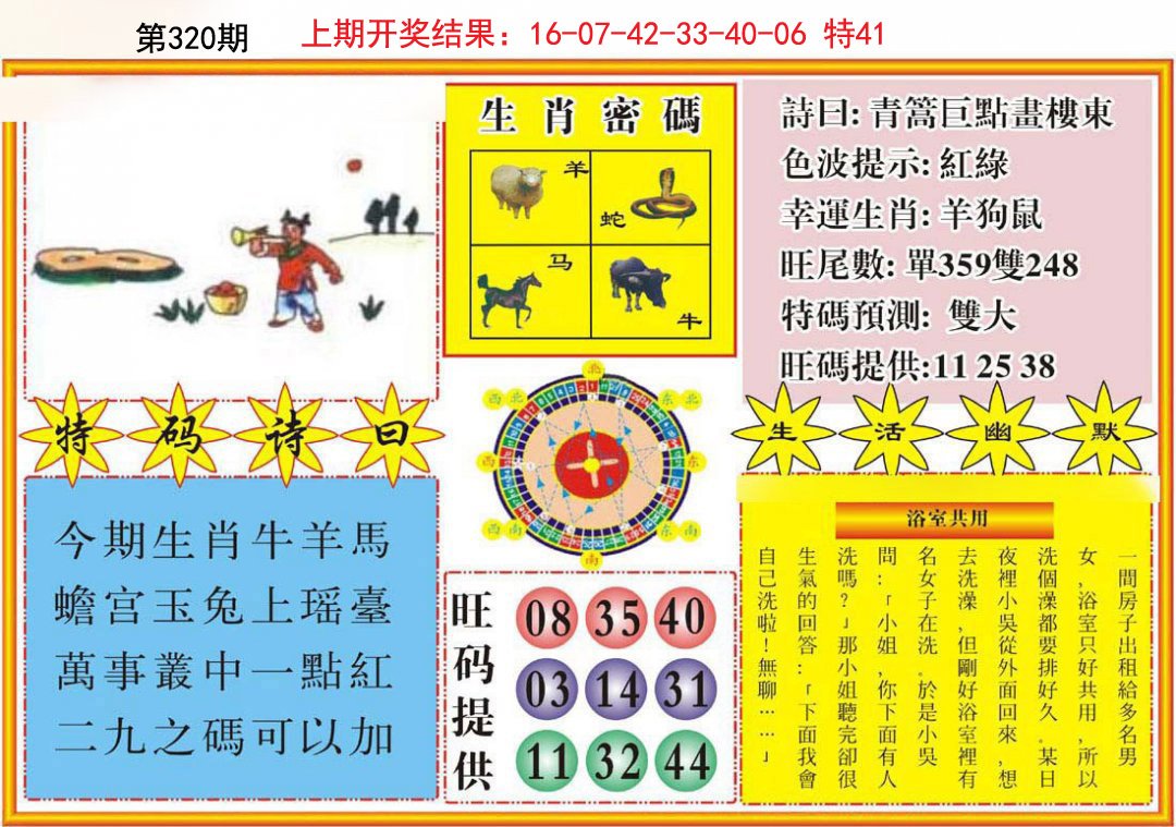 2024320期台湾八卦解宝图