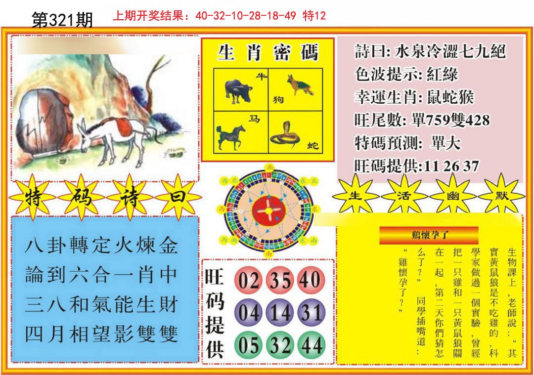2024321期台湾八卦解宝图