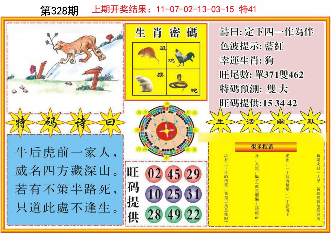 2024328期台湾八卦解宝图