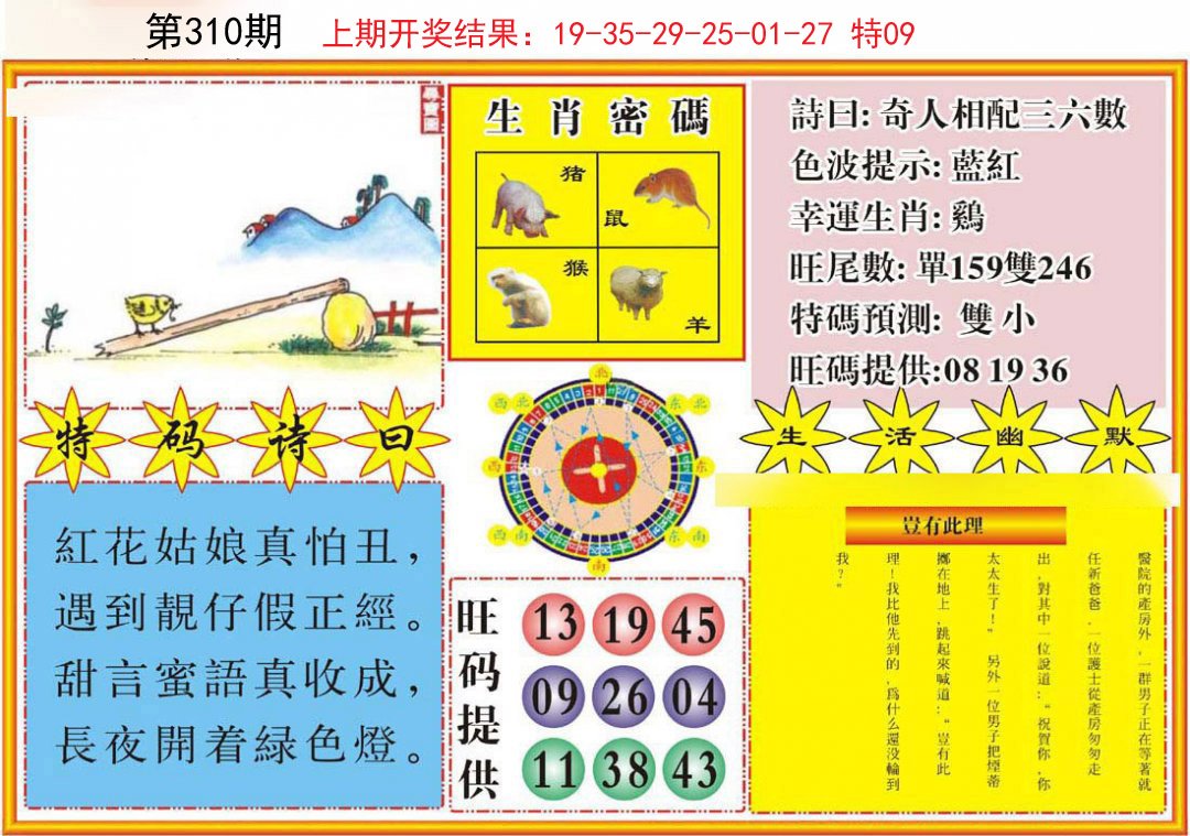 2024310期台湾八卦解宝图