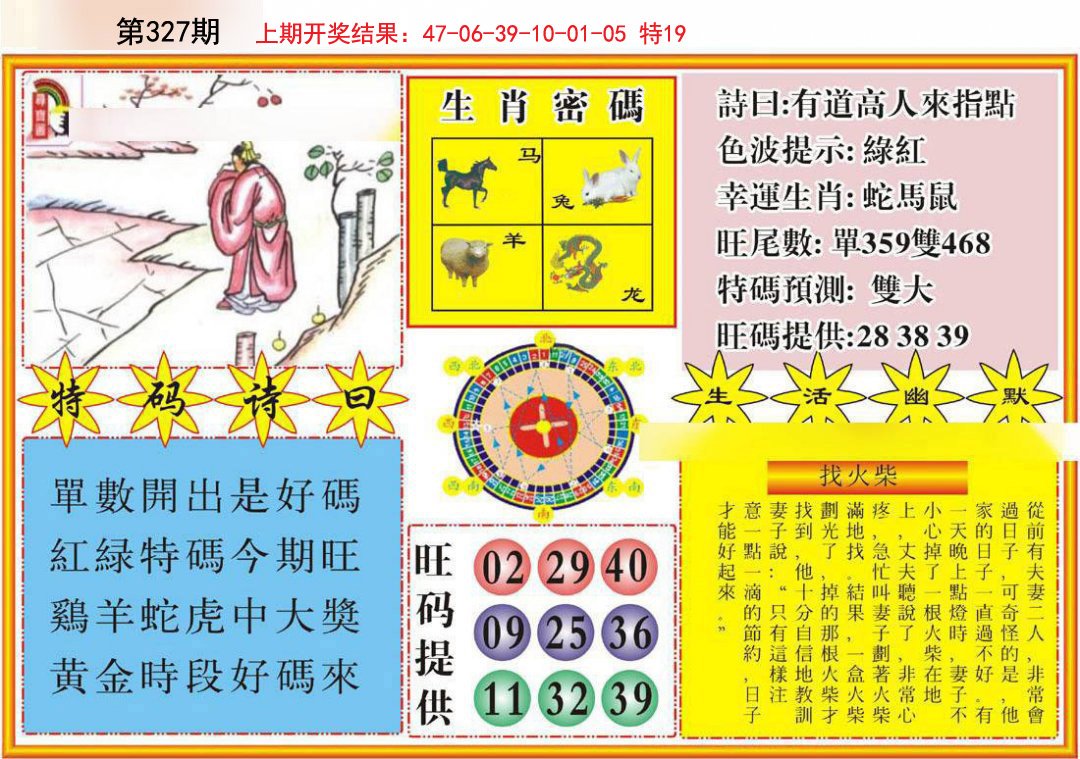 2024327期台湾八卦解宝图