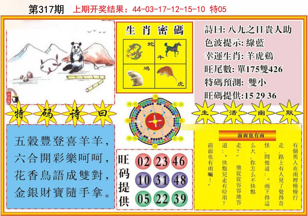 2024317期台湾八卦解宝图