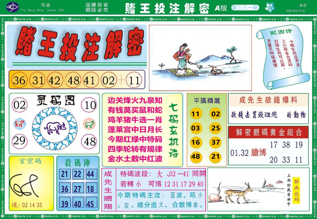 2024331期赌王投注解密