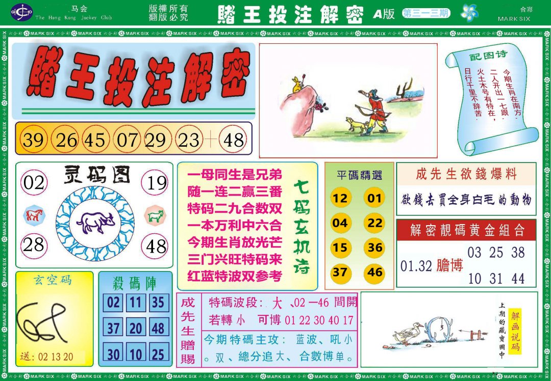 2024313期赌王投注解密