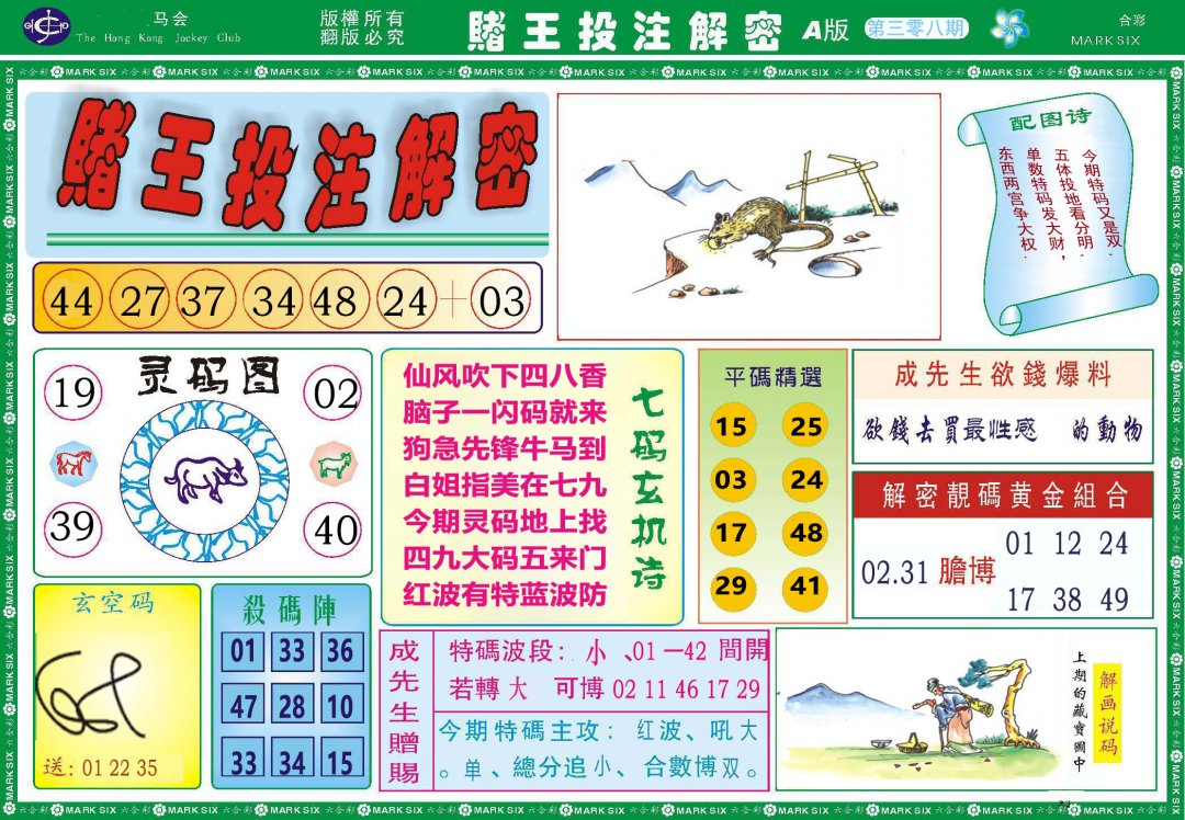 2024308期赌王投注解密