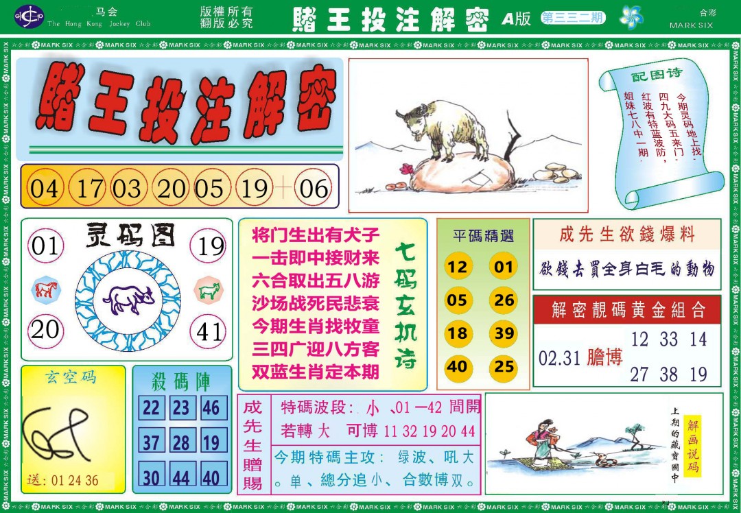 2024332期赌王投注解密
