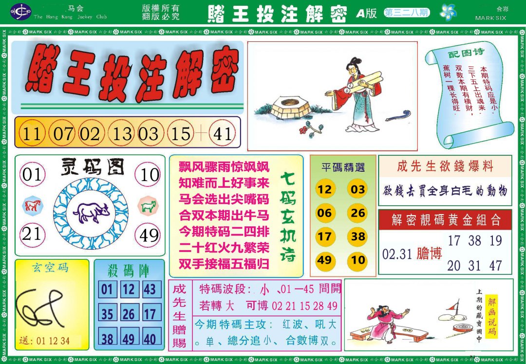 2024328期赌王投注解密