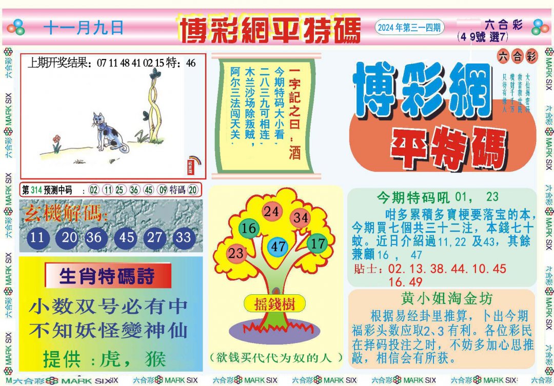 2024314期博彩网平特报