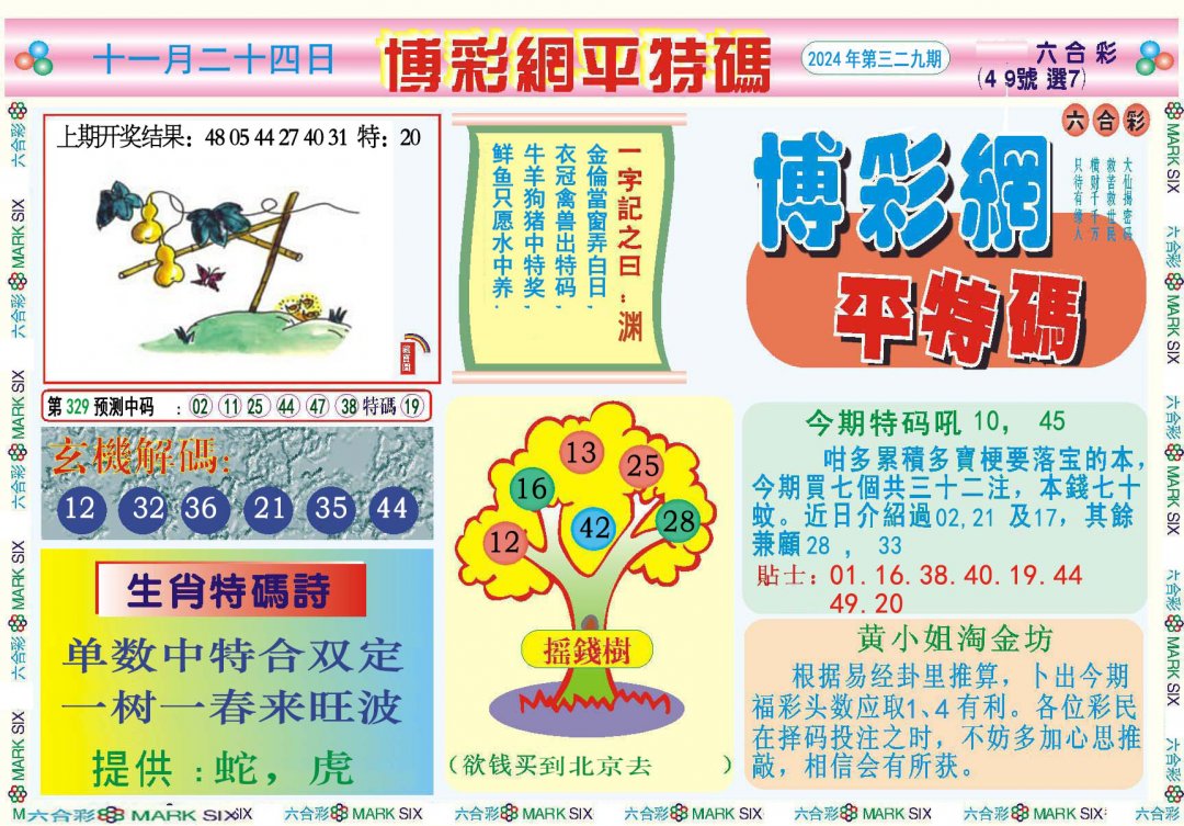2024329期博彩网平特报