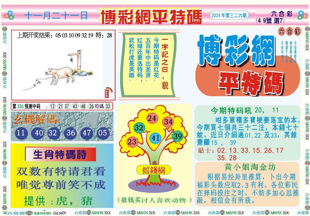 2024326期博彩网平特报