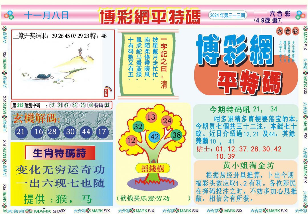 2024313期博彩网平特报