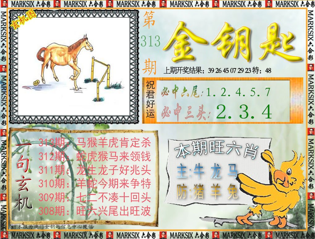 2024313期金钥匙