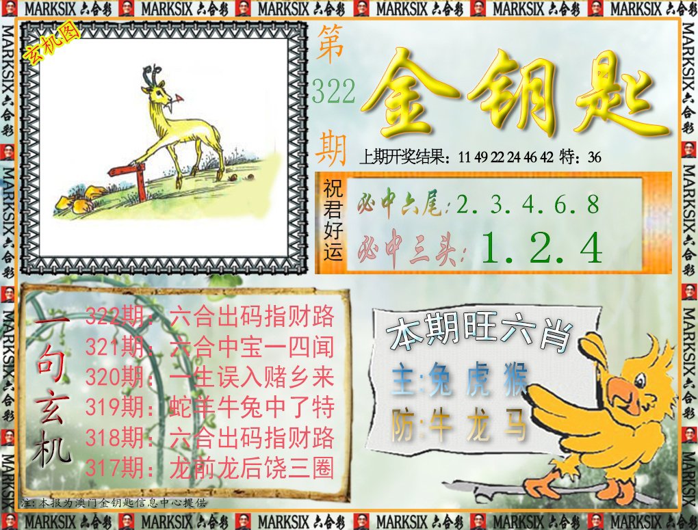 2024322期金钥匙