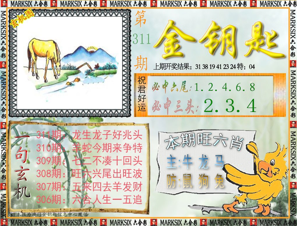 2024311期金钥匙