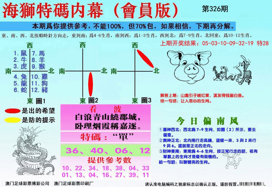2024326期海狮特码会员报