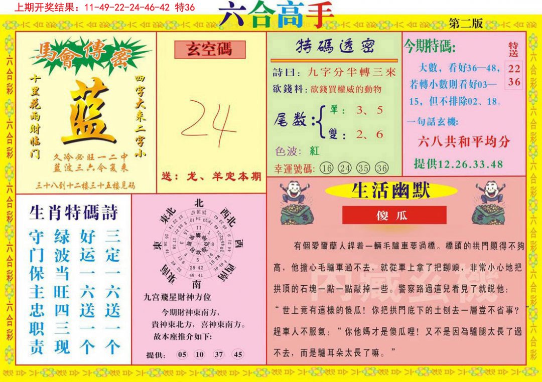 2024322期六合高手B