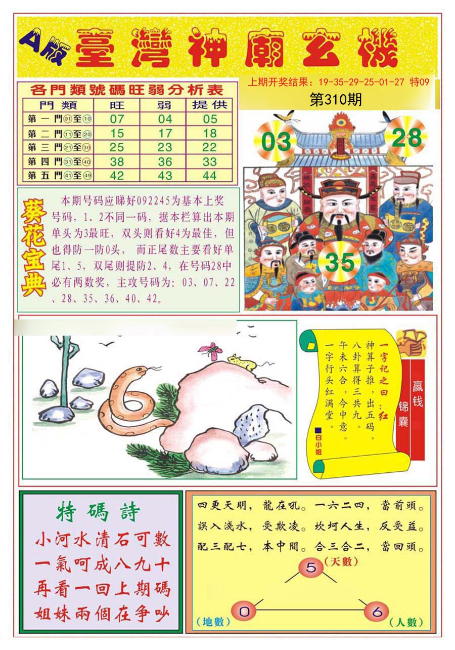 2024310期台湾神庙A