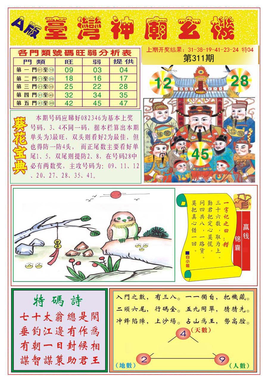 2024311期台湾神庙A