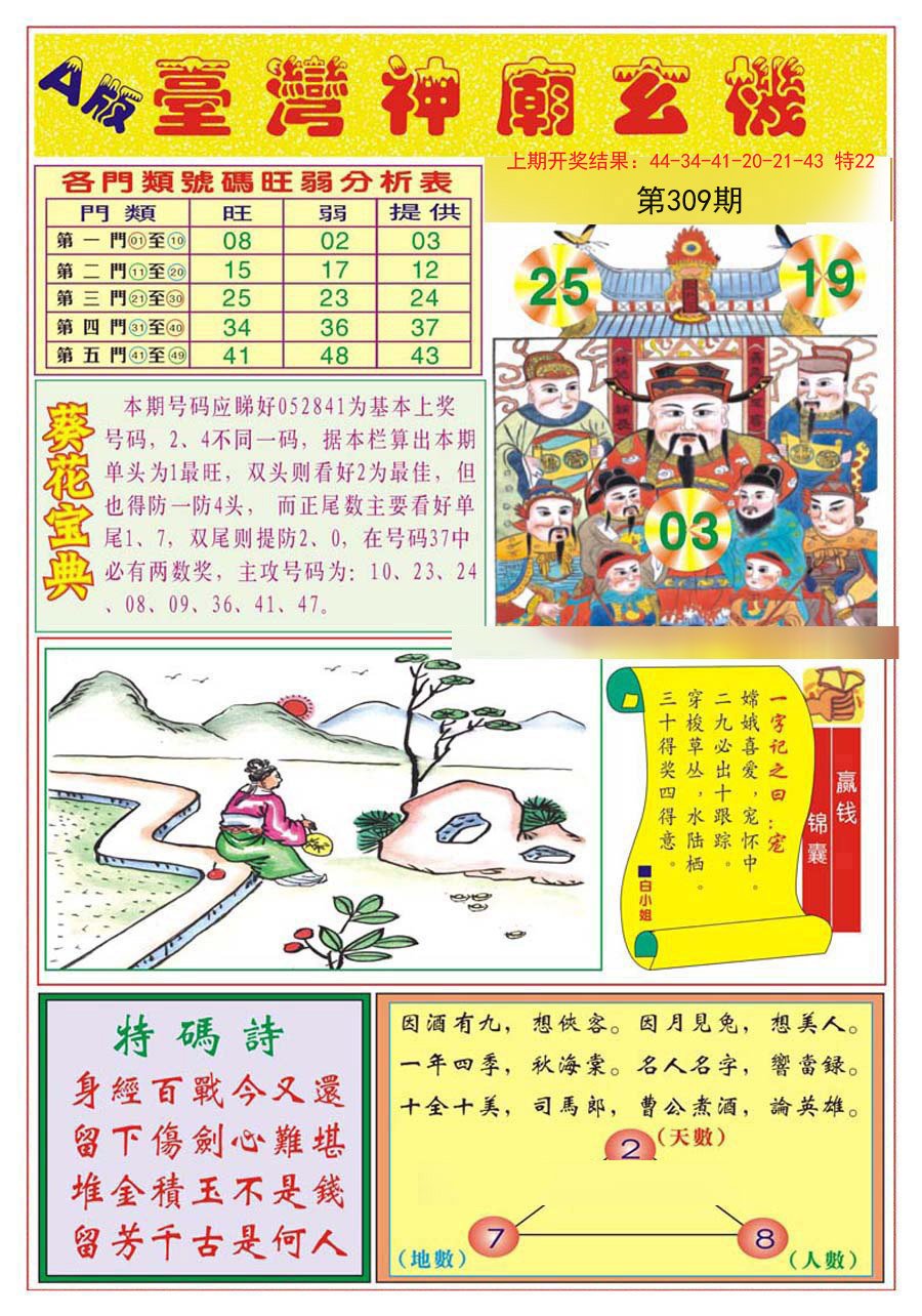 2024309期台湾神庙A