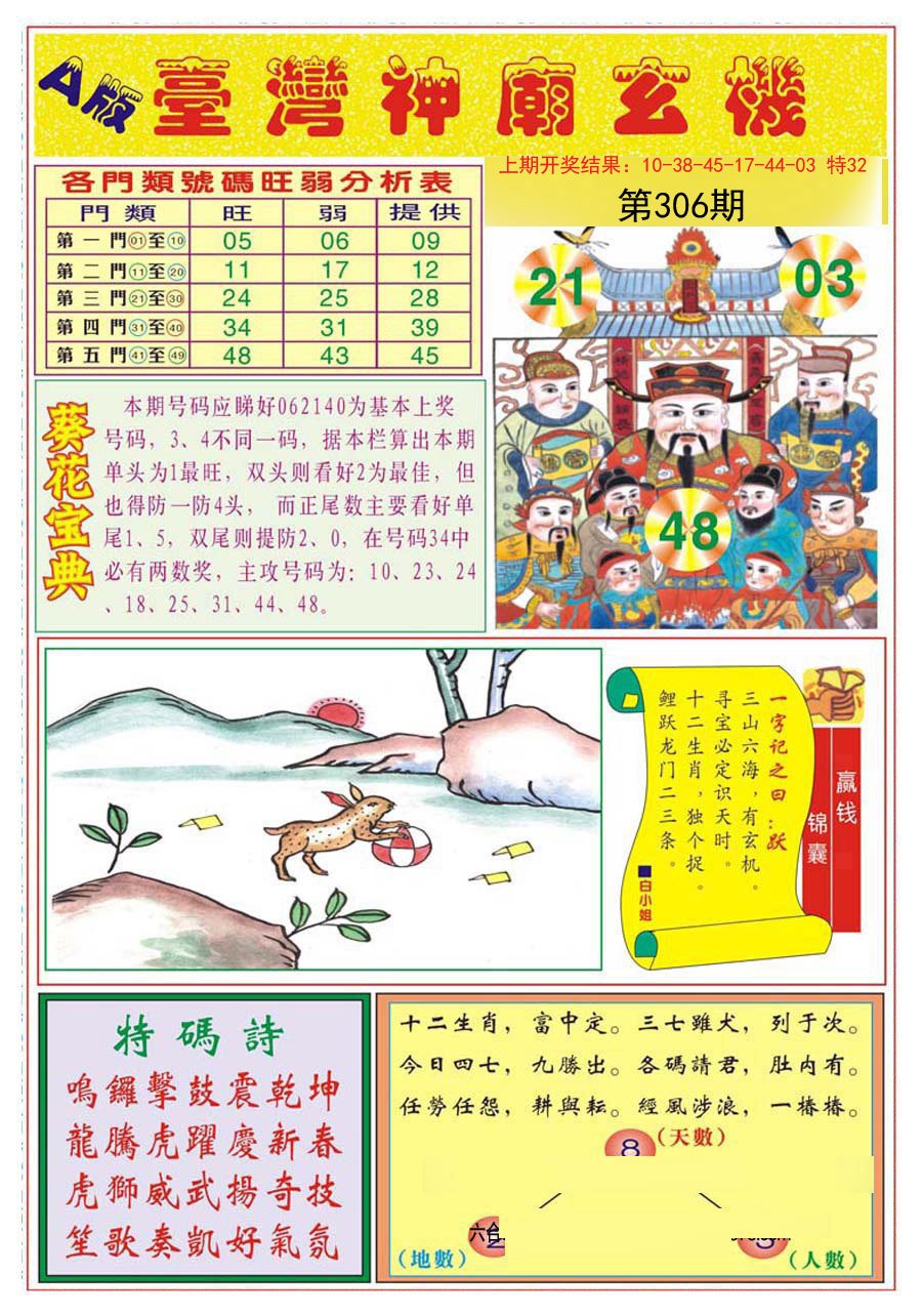 2024306期台湾神庙A