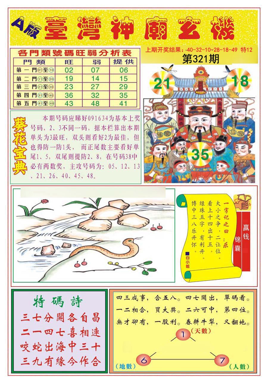 2024321期台湾神庙A