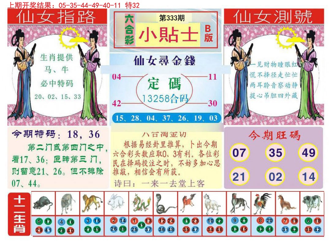 2024333期小贴士B