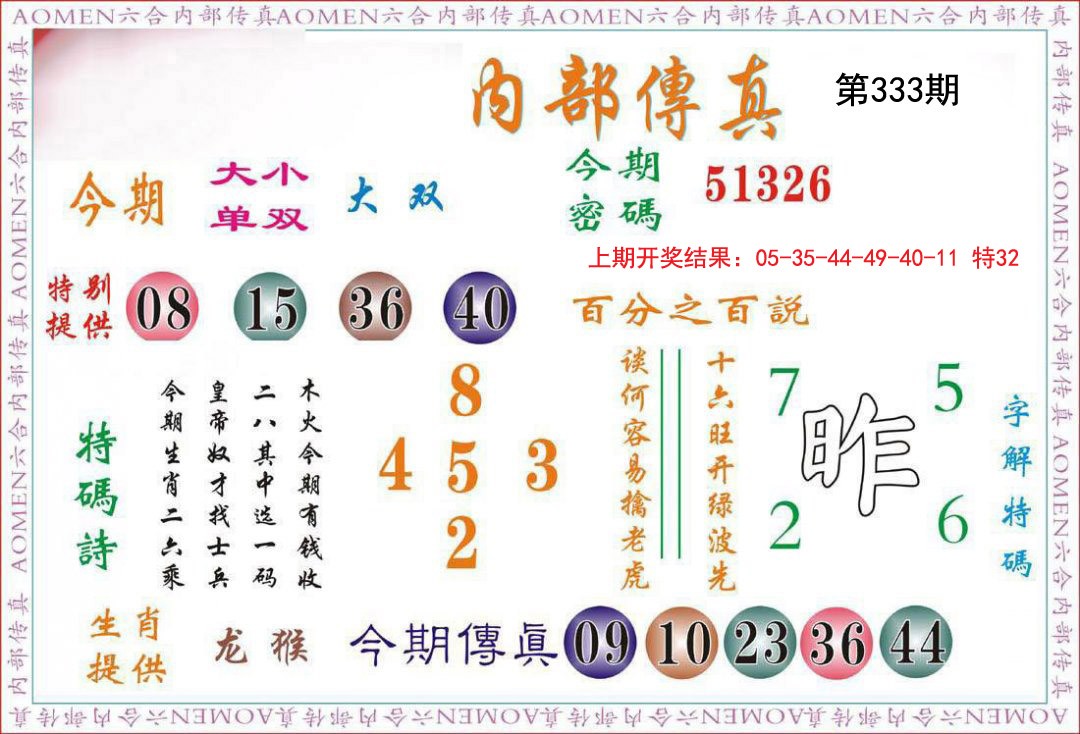 2024333期内部传真