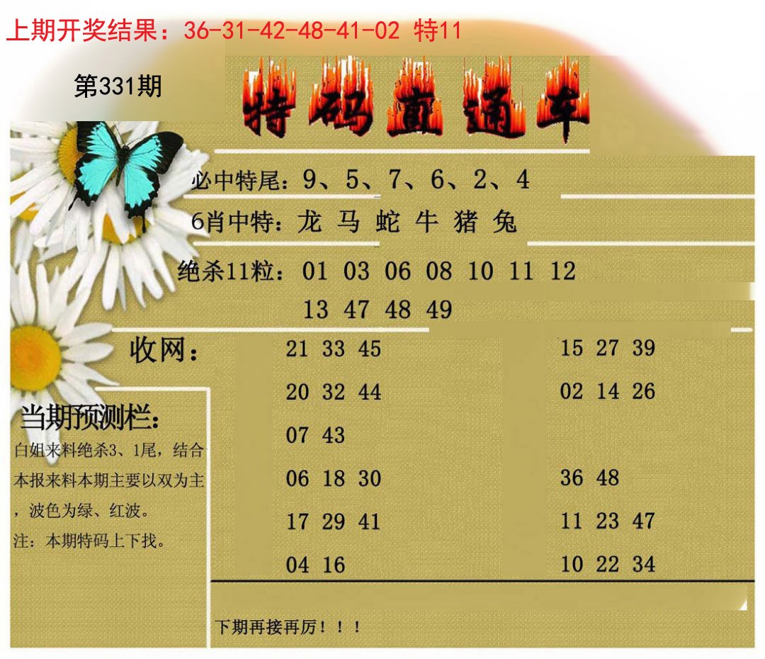 2024331期特码直通车