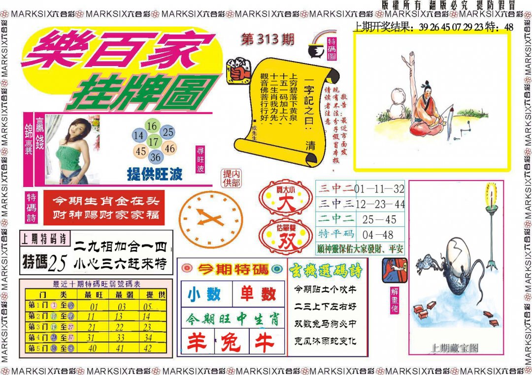 2024313期乐百家挂牌图