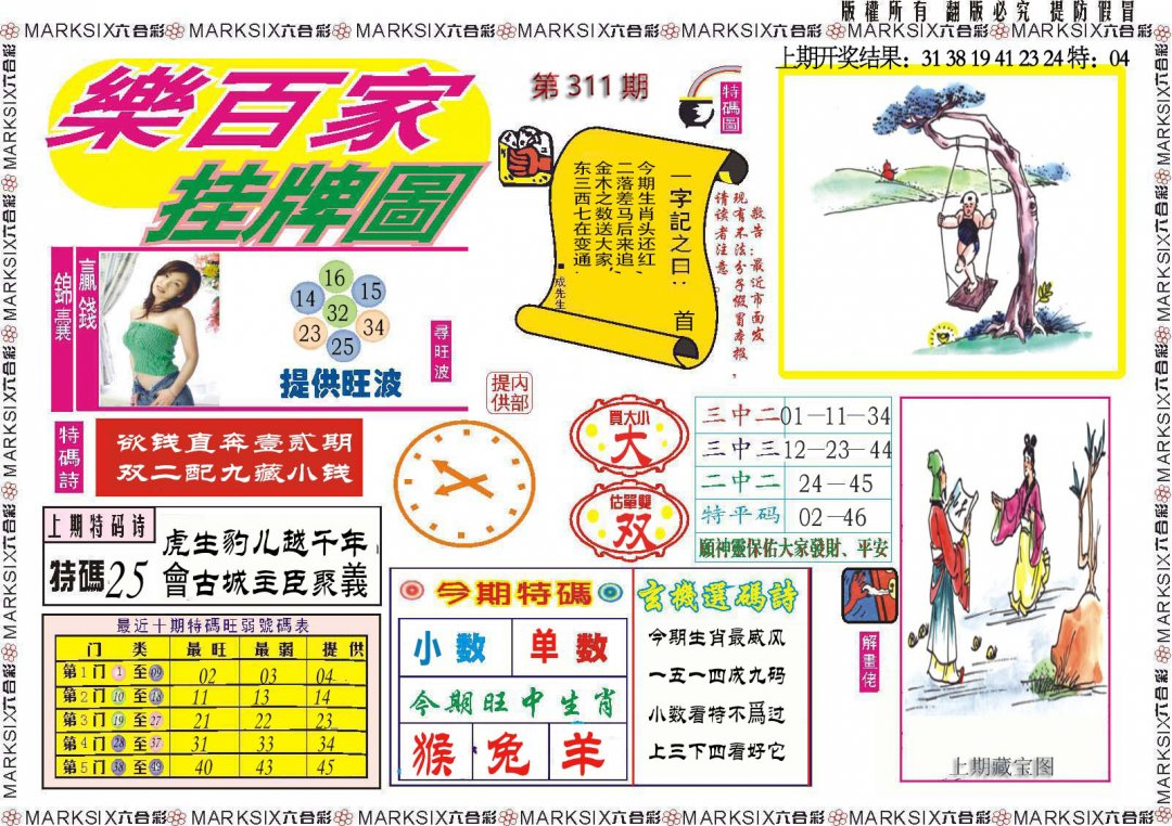 2024311期乐百家挂牌图