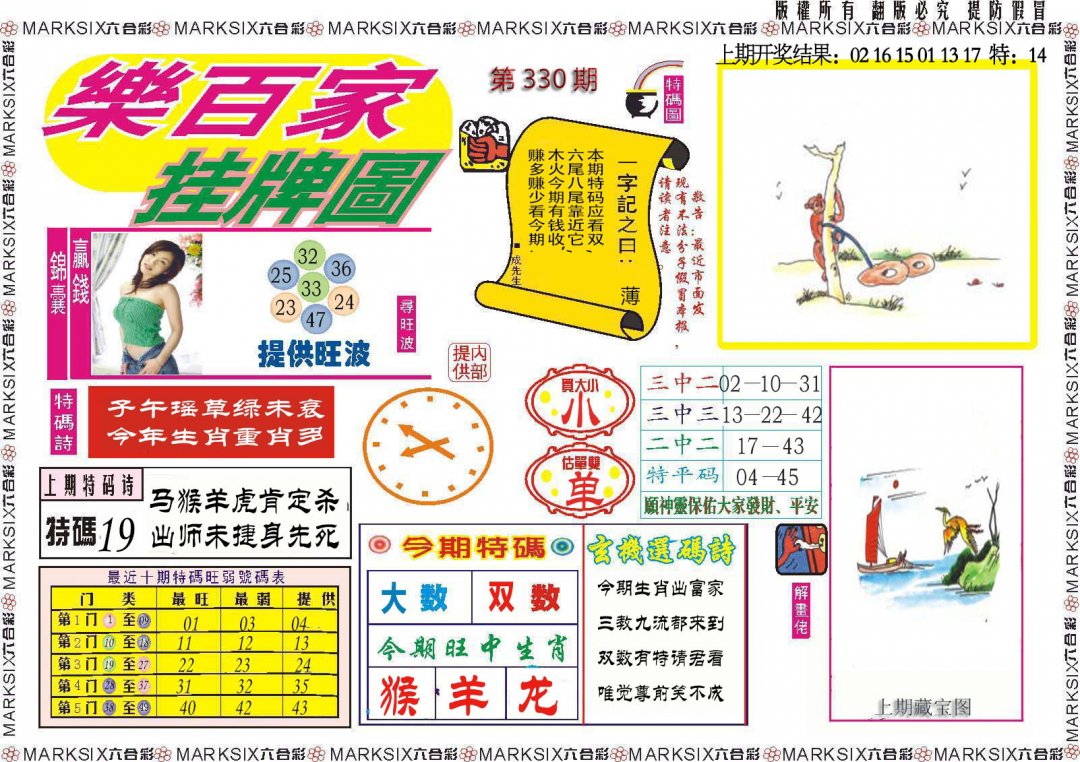 2024330期乐百家挂牌图