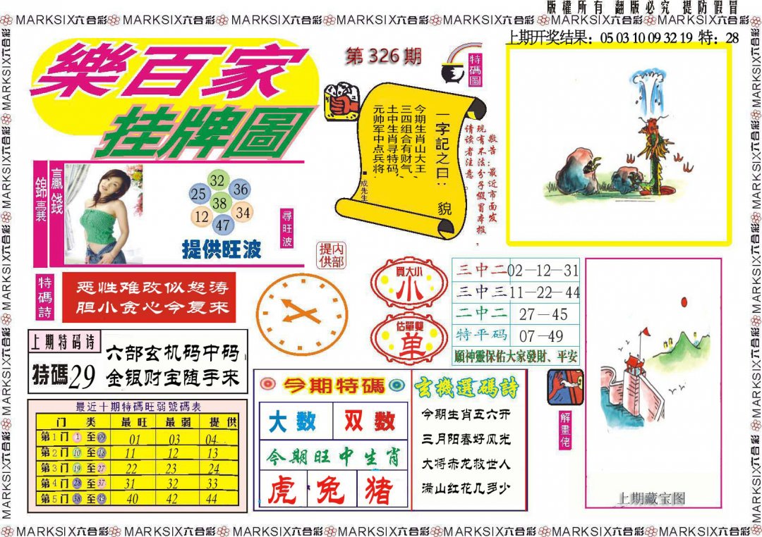 2024326期乐百家挂牌图