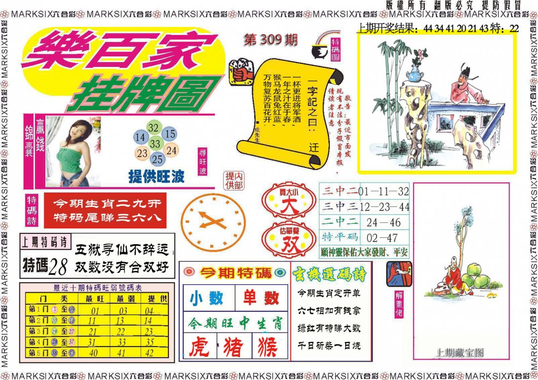 2024309期乐百家挂牌图