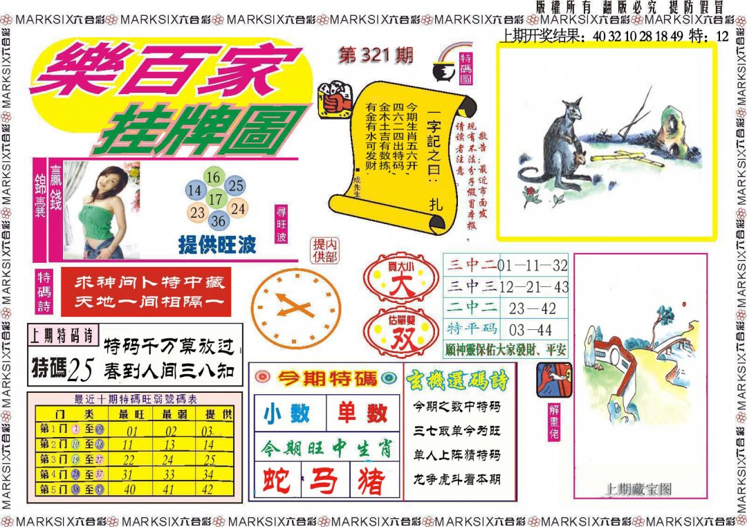 2024321期乐百家挂牌图