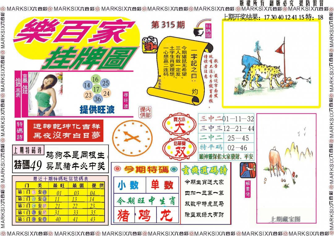 2024315期乐百家挂牌图