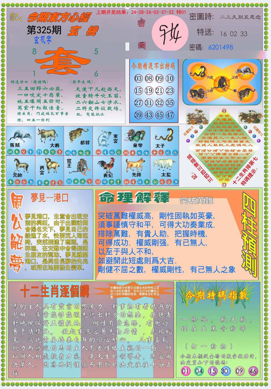 2024325期(新版)东方心经B