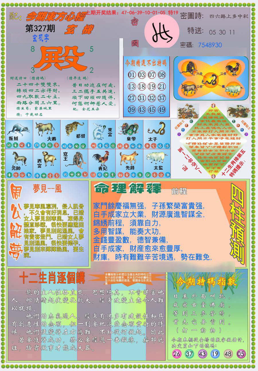 2024327期(新版)东方心经B