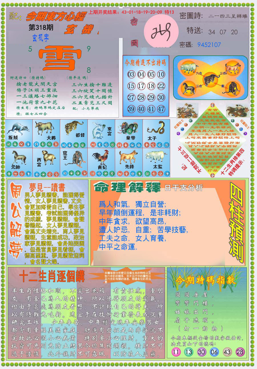 2024318期(新版)东方心经B