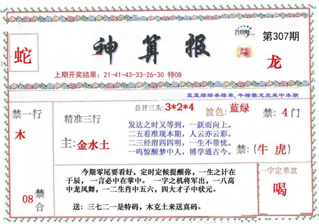 2024307期神算報
