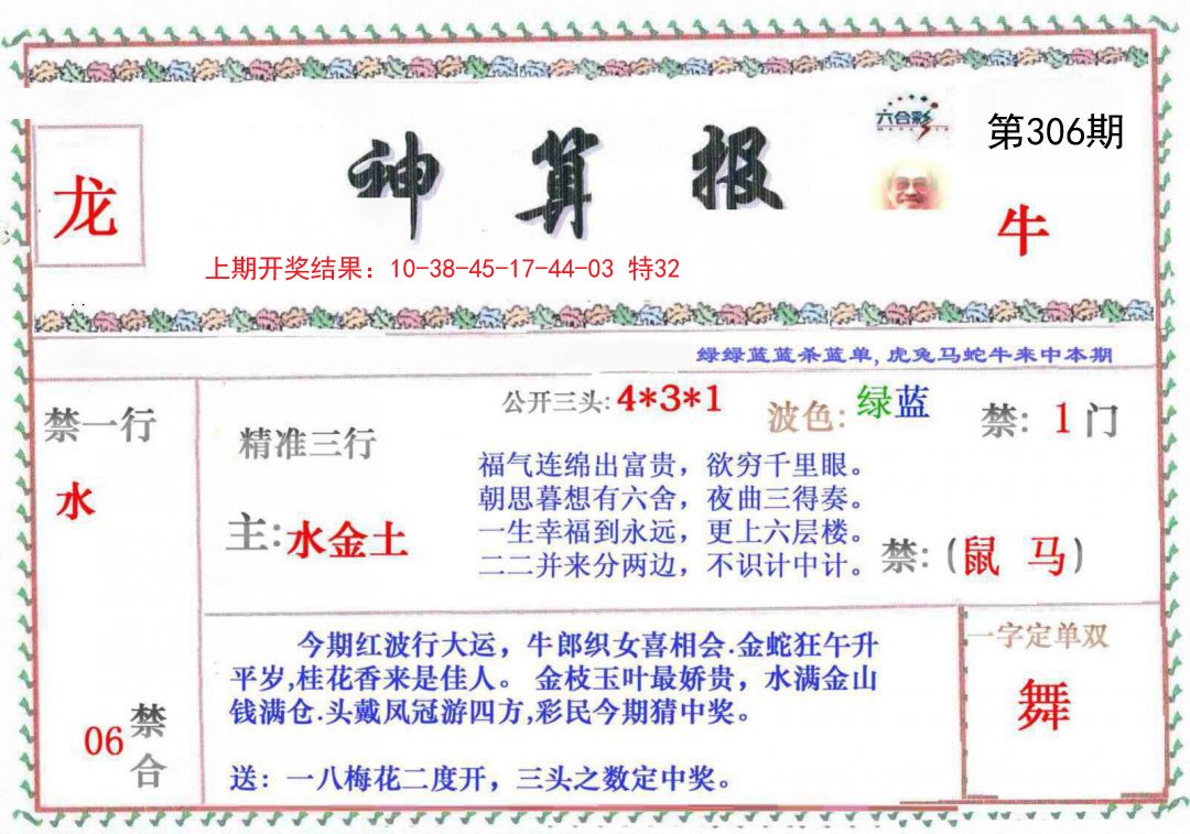 2024306期神算報