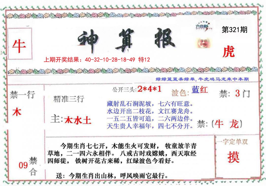 2024321期神算報