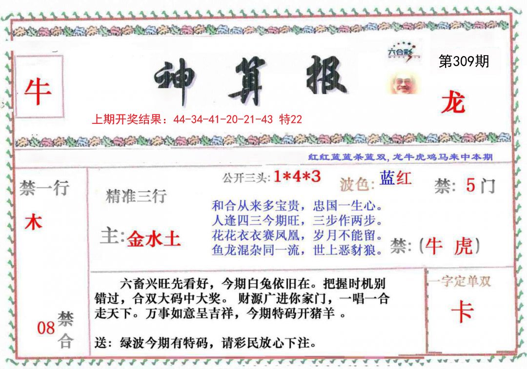 2024309期神算報