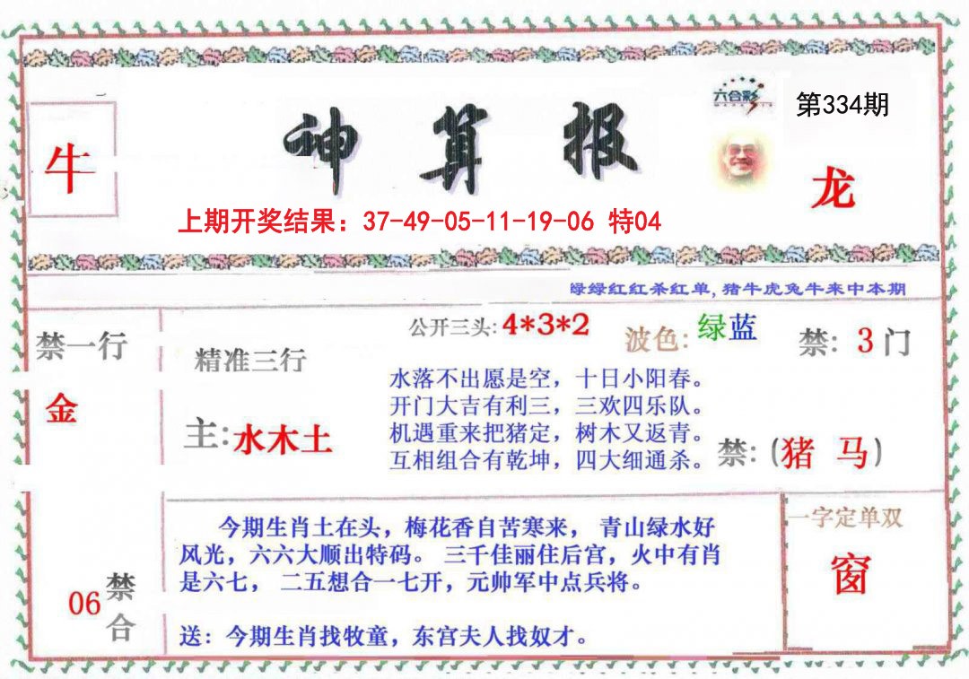 2024334期神算報